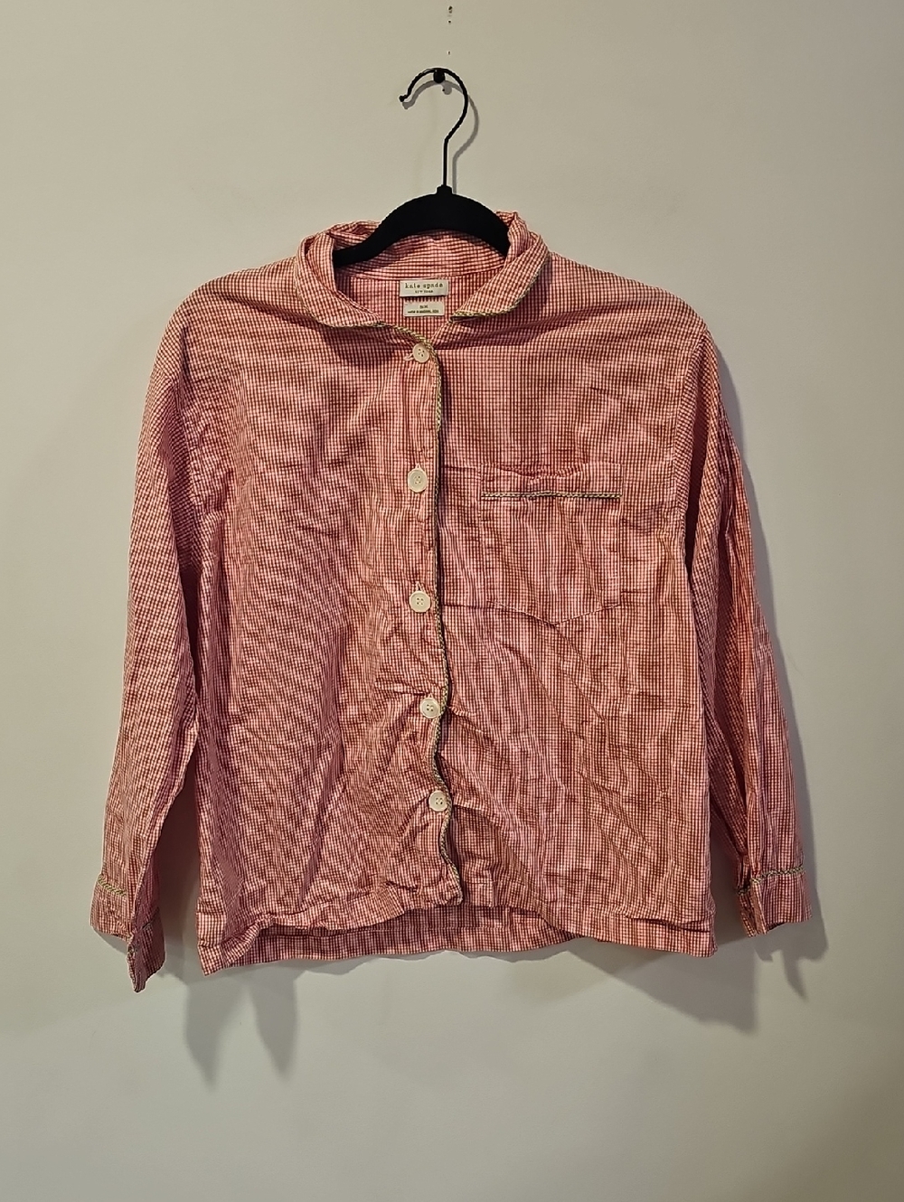 kate spade Pink Striped Button-Front Jacket